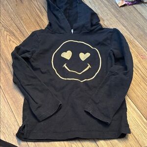 Carter's Black Hoodie with Gold Heart Eyes (Bin Z)